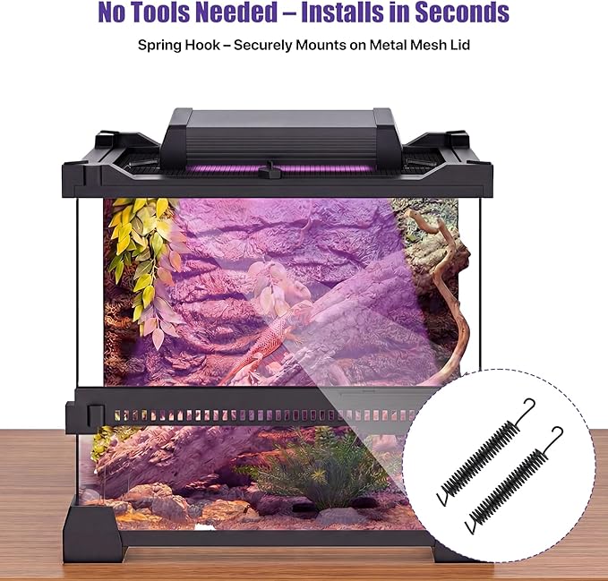5" Aluminum UVB 10.0 LED Reptile Light Bar with Timer & Dimmer, Ultra-Slim Metal UVB/UVA Lamp for Terrariums – Even Light Output, Long Lifespan, Ideal for Bearded Dragons, Turtles & Lizards