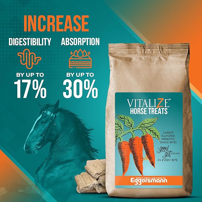 Vitalize Horse Treats - Low Sugar Horse Treats, Carrot Flavored - 2 Pounds