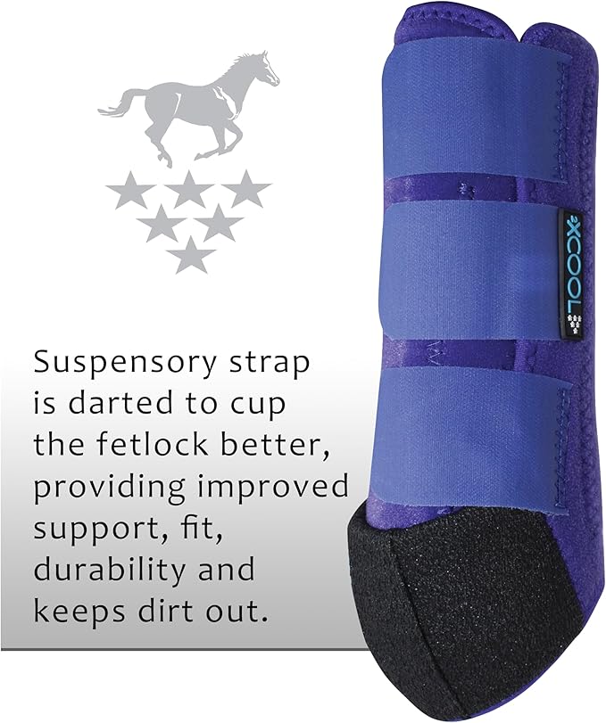Professional's Choice 2XCOOL Sports Medicine Horse Boots | Protective & Breathable Design for Ultimate Comfort, Durability & Cooling in Active Horses | 2 Pack Medium Purple