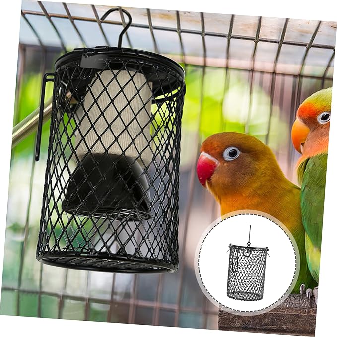 Housoutil Heating Lamp Cover for Reptile Pet Cage Lampshade Iron Lampshade Insulation Mesh