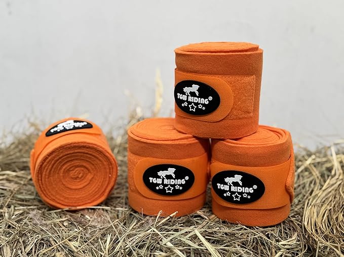 TGW RIDING Horse Polo Leg Wraps, Horse Leg Wraps, Horse Fleece Bandages,4-Pack