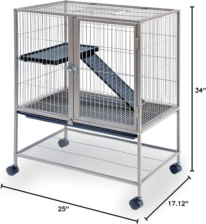 Prevue Frisky Ferret Cage with Stand 486 Coco Brown, 25 x 17.125 x 34 IN