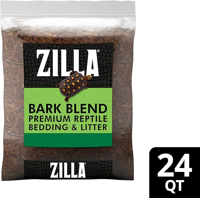 Zilla Reptile Terrarium Bedding Substrate Bark Blend, 24 Quart, 2 Count