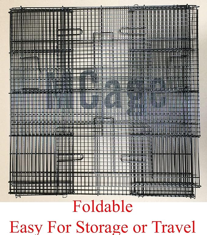 3 Levels Easy Foldable Chew-Proof Metal Small Animal Travel Carrier Cage Ferret Chinchilla Hamster Suger Glider Gerbil Rats Mouse Mice Guinea Pig Rodent Degu Dagus, Tight 3/8-Inch Bar Spacing