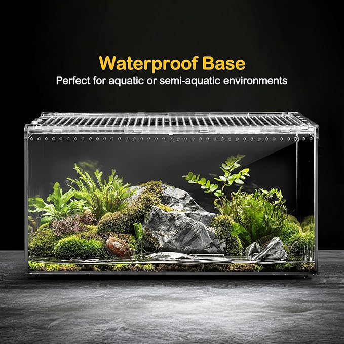 Reptile PC Terrarium,Tarantula Enclosure,Spider Tank Starter Kit,Leopard Gecko Container,Hermit Crab Habitat,Lizard Enclosure,Insect Housing,Jumping Spider Cage,Small Bearded Dragon Vivarium S