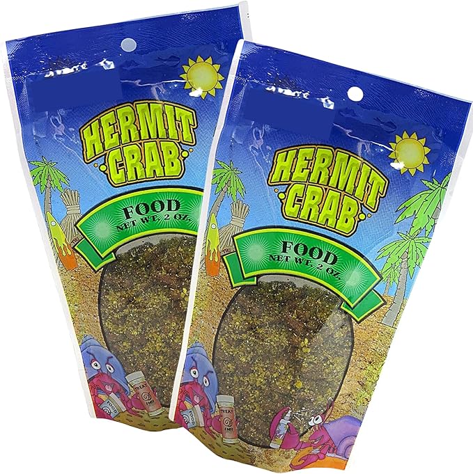 Needzo Hermit Crab Food, Natural Supplies and Necessities for Pets, Resealable Bags, 2 Ounces (Pack of 2)