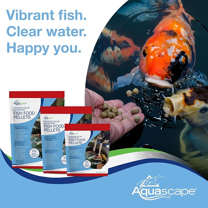 Aquascape Premium Color Enhancing Fish Food Pellets for Pond, Koi, Goldfish and More (4.4 lbs / 2 kg)