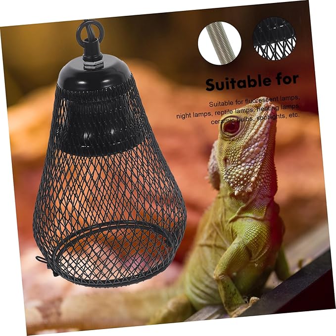Kisangel Heat Lamp Mesh Cover for Reptiles Safety Scald Protection Lamp Bulb Lampshade for Snake Enclosure