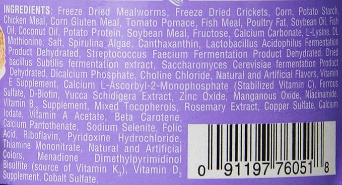 Fluker's Buffet Blend Juvenile Bearded Dragon Diet, Mealworms, Crickets and Pellets, 4.4 oz