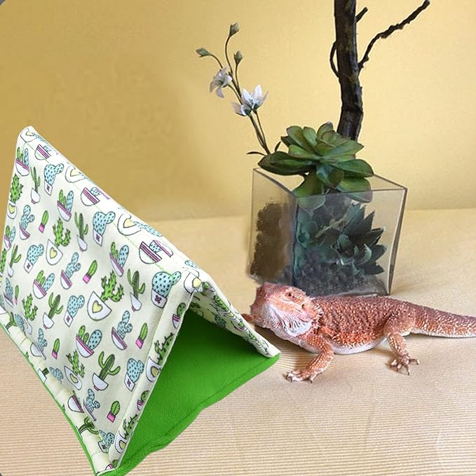 Reptile Sleeping Bed Bearded Dragon Tent Hide Habitat Shelter for Lizard Bearded Dragon Leopard Gecko