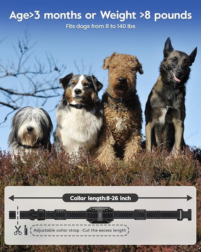 SLOPEHILL Dog Training Collar with Remote, 4200FT Electronic Dog Shock Collar with Beep, Vibration, Shock, Light and No Shock Mode, Electric Training Collar for Small Medium Large Dogs (Black Green)