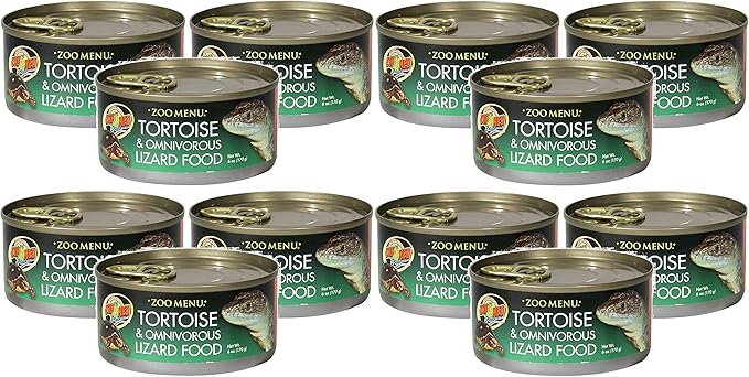 Zoo Med Land Tortoise & Omnivorous Lizard Food - Canned 6 oz - Pack of 12