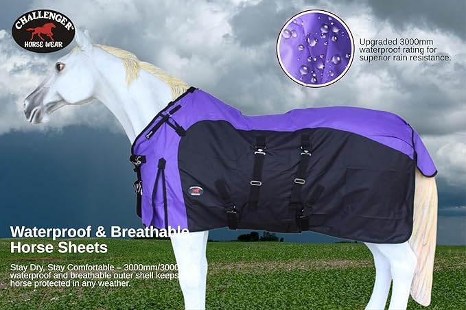 80" 1200D Turnout Waterproof Rain Horse Sheet Light Winter Blanket 384B