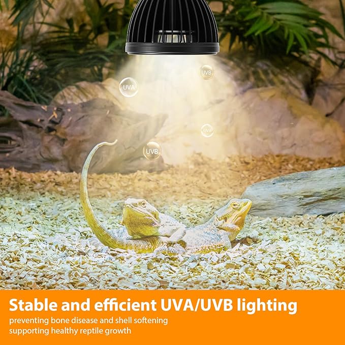 REPTITRIP UVB Light for Reptiles, UVB Bulb 5W 5.0 UVB LED Lamp, Reptile Light Bulb, Provide Sufficient UVB Exposure for Tropical Spices-Not Heat Lamp