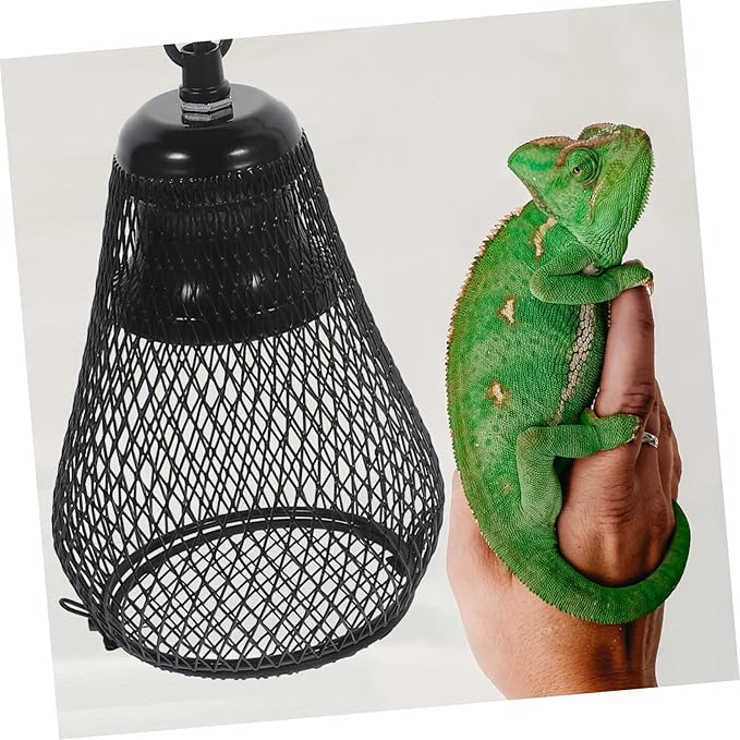 Kisangel Accessories Reptile Tank Heater Lampshade -Scale Mesh Cover Easy to Install Us Plug