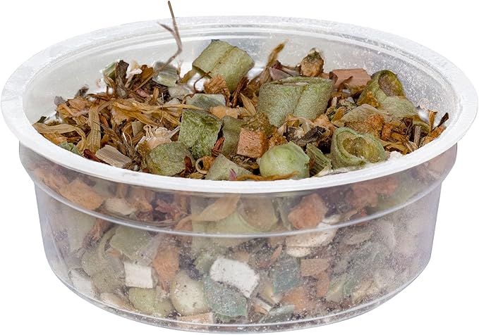 Healthy Herp Veggie Mix Instant Meal for Reptiles - Nutritious Bearded Dragon Accessories, Bearded Dragon Food - Made in USA - Quick Prep, for Box Turtles, Lizards, Tortoises - 7 x 0.16 oz (4.6g) Cups