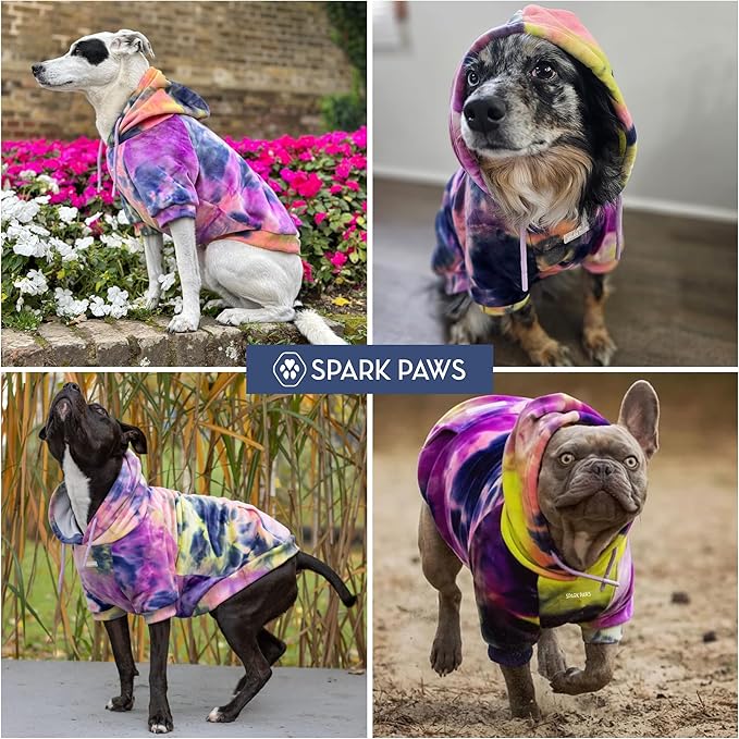 Spark Paws Dog Hoodie – Premium Dog Sweater for Small, Medium, and Large Dogs | Warm Outfits for French Bulldogs, Pitbull, Puppy, Winter Jacket Alternative - Berry Lemonade - XL
