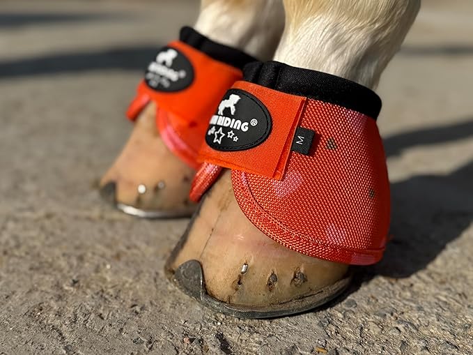 TGW RIDING 2520D Horse Bell Boots No-Turn Horse Bell Boots, Equine Ballistic Hoof Overreach Bell Boot, Pair