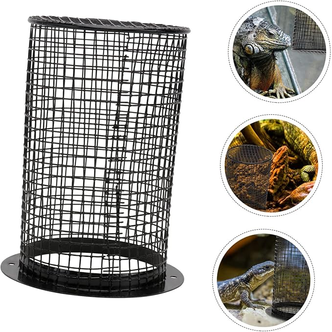 1Pc Round Scalding Lampshade for Reptile Heat Sources Practical Climbing Box Lamp Cover Essential Pet Supplies for Lizard Snake and Turtle Habitats