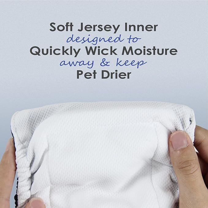 wegreeco Washable Male Dog Belly Band (Stylish Pattern)- Pack of 3 - Washable Male Dog Belly Wrap, Dog Diapers Male (Whale, XXL)