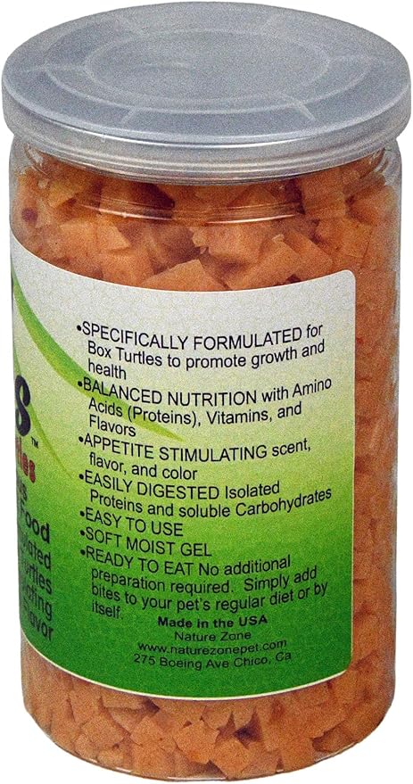 Nature Zone SNZ54601 Box Turtle Bites Soft Moist Food, 10-Ounce
