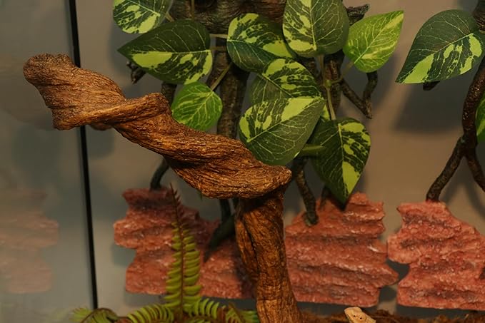 AQUA KT Reptile Twist Climber Vine Bendable Branch for Lizard Snake Bearded Dragon Crested Gecko Climbing Accessory Terrarium Habitat Decoration