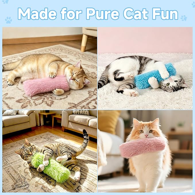WOUSEDO Cat Toys Pillows 3 Pack, Interactive Kicker Toy with Catnip - Image 8