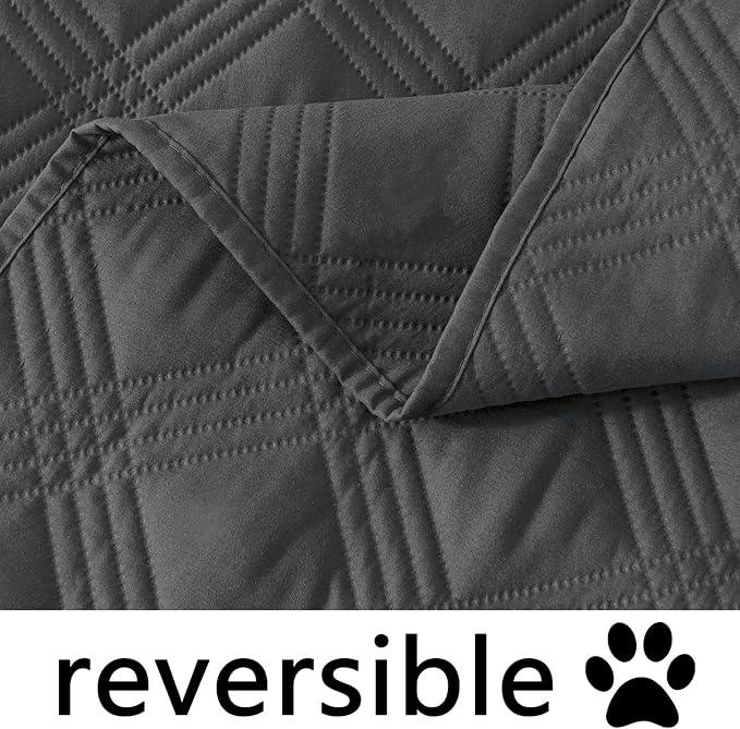 hyha Waterproof Dog Blanket, Reversible Pet Bed Blanket, Soft Sofa Couch Cover for Dogs Washable, Waterproof Pet Couch Covers for Sofa Puppy Cats Furniture Protector(40"x70", Dark Grey/Dark Grey)