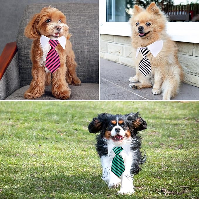 Segarty Cat Ties, 6PCS Pack Pet Tuxedo Costumes for Cats, Small Dogs, Puppy