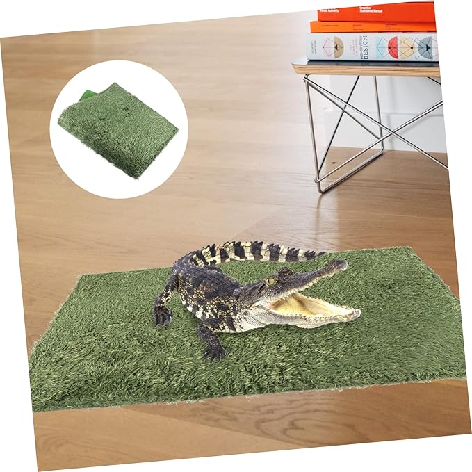 Abaodam 2pcs Reptile Decor Lizard Carpet Moss Reptile Mat Snake Tank Liner Washable Reusable