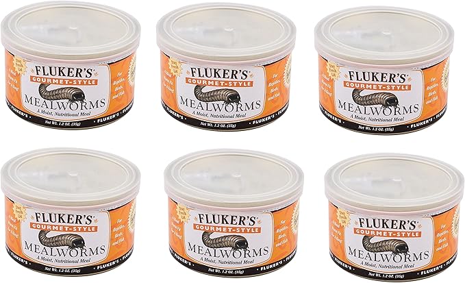 Fluker's Gourmet Style Canned Mealworms 1.2 oz - Pack of 6
