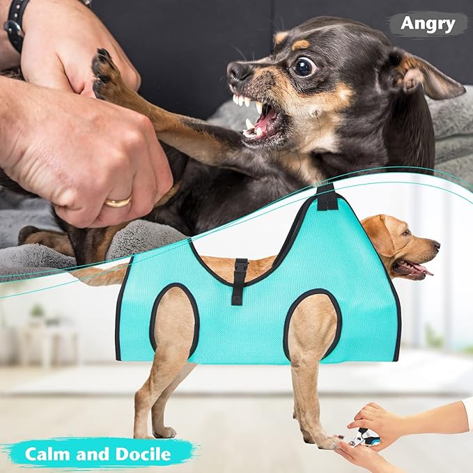 ATESON Dog Grooming Hammock - Upgrade Pet Grooming Harness for Nail Trimming (XL 80lb), Dog Sling for Nail Clipping, Dog Hanging Holder Hanger for Cutting Nail with Nail Clippers