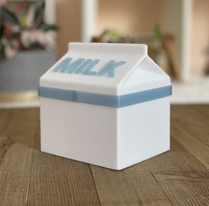 Milk Carton Small Pet Hide - Kawaii Hideaway House - Great for Geckos, Hamsters, Frogs, Mice, Fish Tanks and More!
