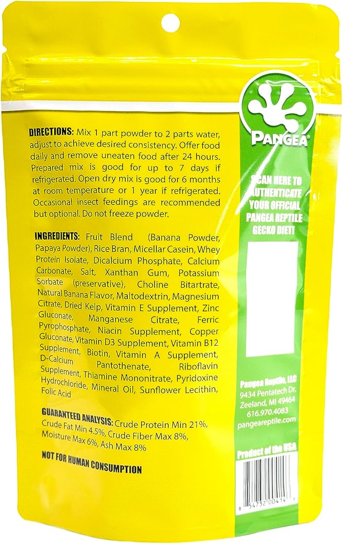 Pangea Gecko Diet with Papaya 8oz