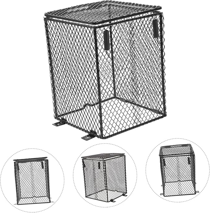 Reptile Lamp Cover Scalding Mesh Shade for Parrot Bird Cage Basking Easy Installation High-Temperature Reptile Accessory