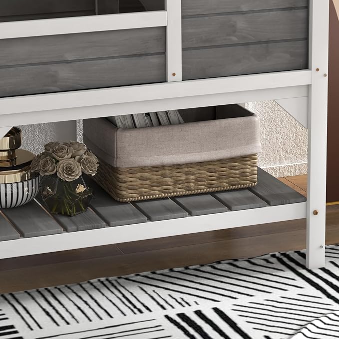 PawHut Tortoise Habitat with Shelf Storage, Tortoise Enclosure with Weather Protection, Reptile Gift Accessory, Reptile Enclosure with Tray, Light Support Frame, Light Gray