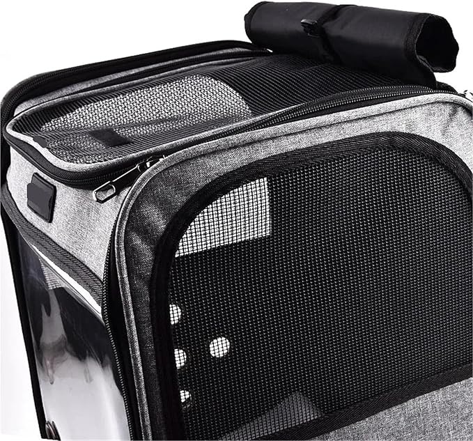 Backpack Bird Carry Cage Carriers Bag Travel Set Pet Bird Breathable Double-Shoulder Backpack Outgoing Travel Cage(Brown)