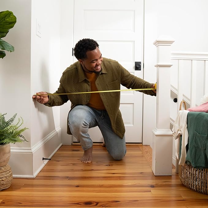 Ingenuity The Stairway 48W Series, 30'-48' Wide, 32" Tall, Baby Gate for Stairs with Door, Wood Safety Gate for Doorways and Stairways - Oak Wood