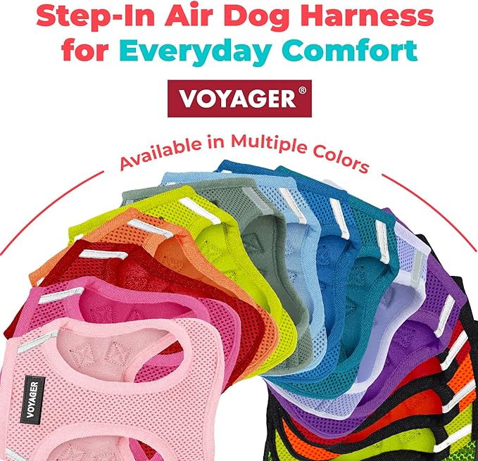 Best Pet Supplies Voyager Step-in Air Harness - All Weather Mesh, Reflective, No Pull Harness for Dogs, Cats - Secure with Hook & Loop Fastener, Buckle, Double D-Rings - Khaki, XXS