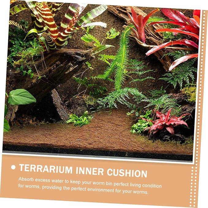Toyvian Leopard Gecko Substrate Reptile Tank Accessories Pet Terrarium Liner Pad