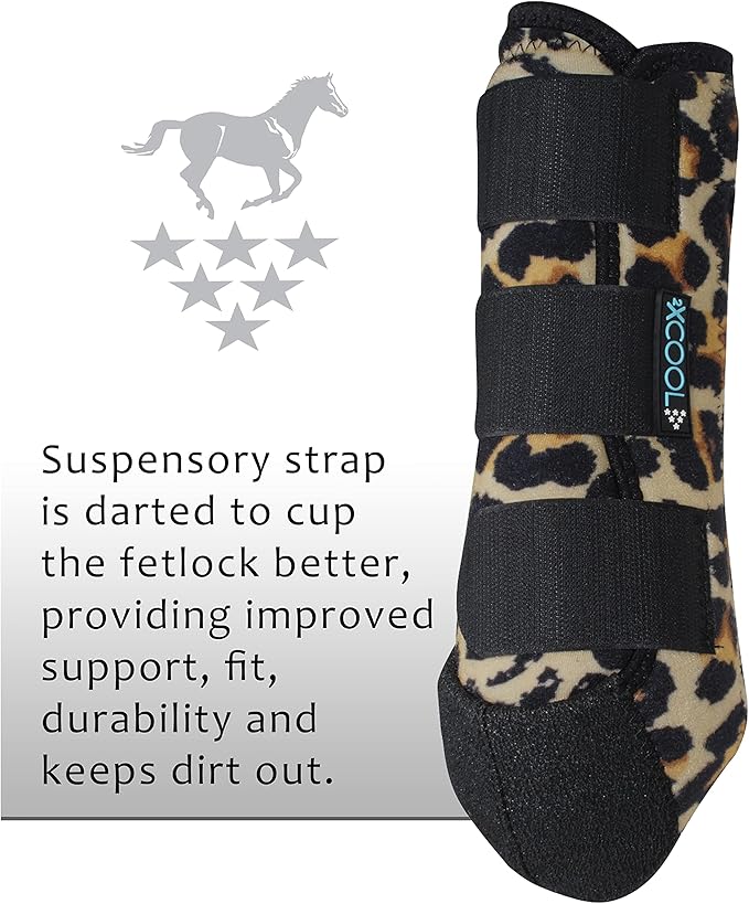 Professionals Choice Professional's 2XCool Limited Edition 2 Pack Splint Boots Cheetah S