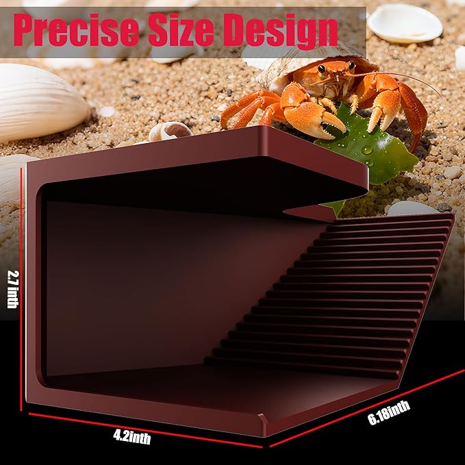 Hermit Crab Hideout with Climbing Tunnel | Hermit Crab Climbing Toys| Hermit Crab Water Tank Accessories |Hermit Crab Habitat, Also Suitable for Sea Turtles, Lizards and Tarantulas