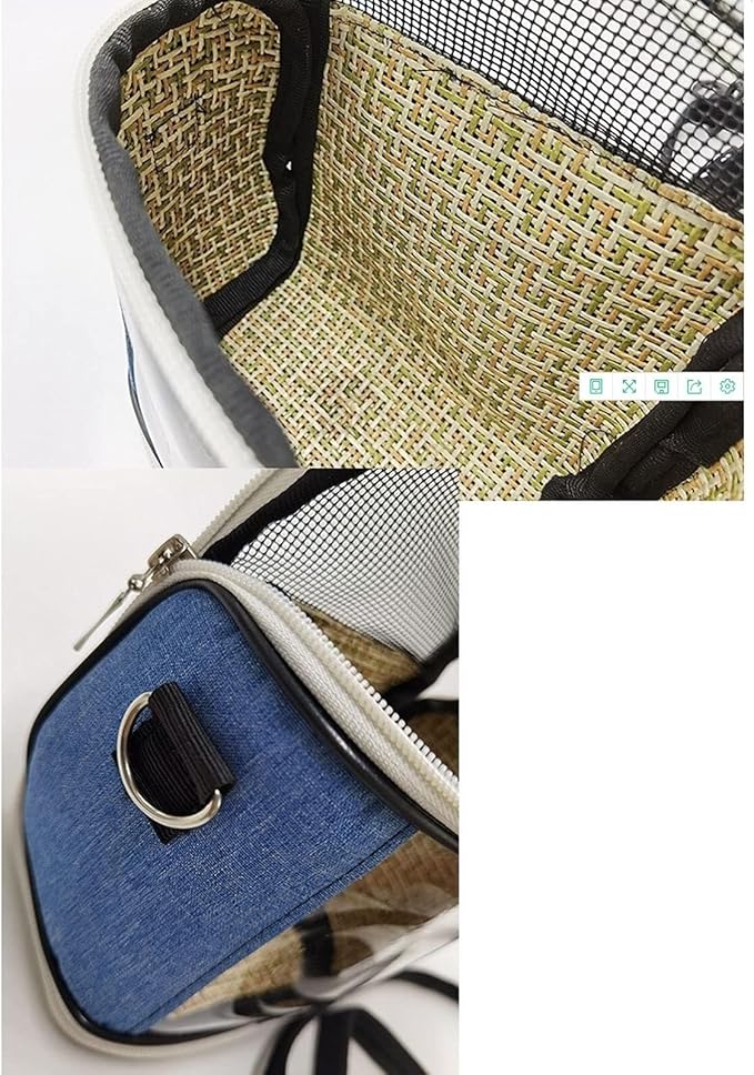 Portable Bird Travel Bag, Transparent & Breathable Small Animal Carrier, Zipper Design, Suitable for Parrots & Small Birds