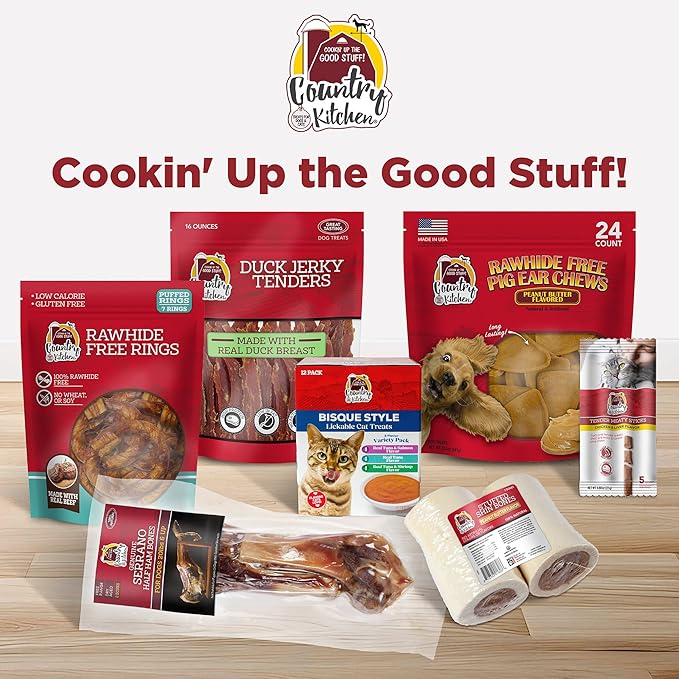 Country Kitchen Duck Jerky Tender Dog Treats, Made with Real Duck, High Protein, Low Fat, No Artificial Colors, 32 oz