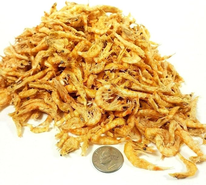 Aquatic Foods Inc. Freeze Dried Floating Arctic Krill - for Oscars, Arowana, Large Cichlids, Marine Fish, Koi, Pond Fish, Turtles, Reptiles. Krill Contains Natural Color Enhancing Astaxanthin. 3-lbs
