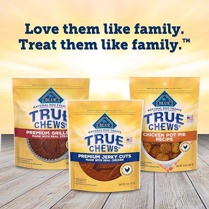 Blue Buffalo True Chews Premium Jerky Cuts Dog Treats, Made in the USA with Natural Ingredients, Chicken, 32-oz Bag, (Pack of 3)