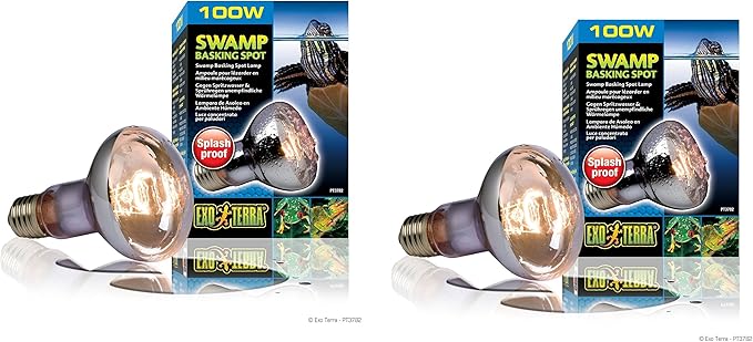 (2 Pack) Exo Terra Swamp Glo Basking Spot Lamp, 100 Watt