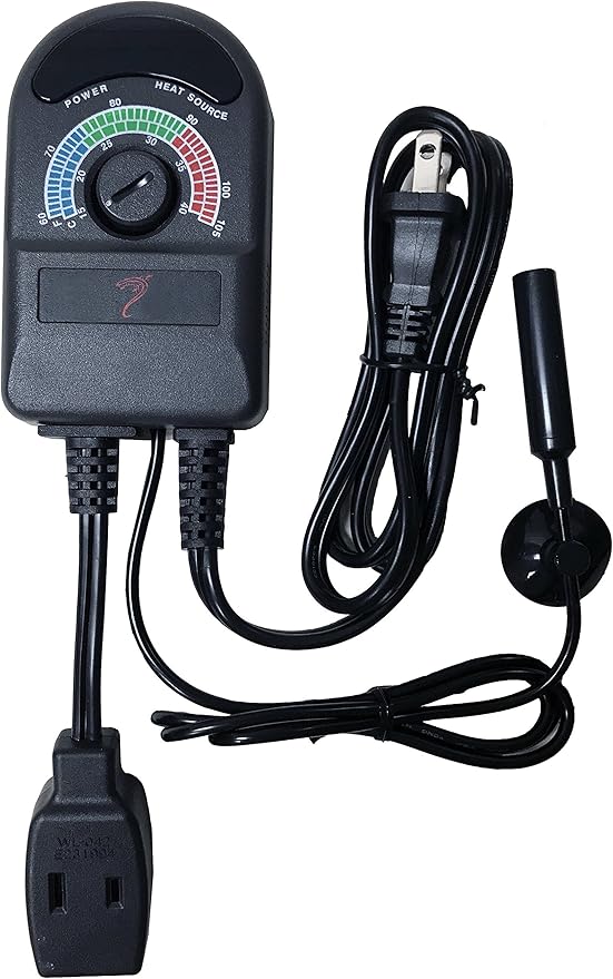 1000W Combined - Terrarium Heat & Habitat Lighting Temperature Controller for Germination/Rooting & Reptiles - 3 Power outlets