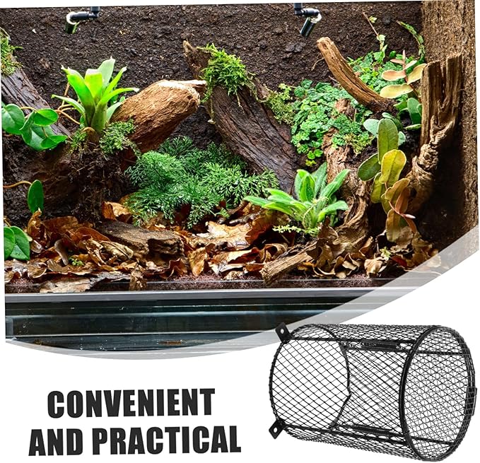 Reptile Heat Lamp Mesh Cover Scald Ceramic Protector for Reptile Cages Lampshade with Easy Observation and Maintenance for Supplies