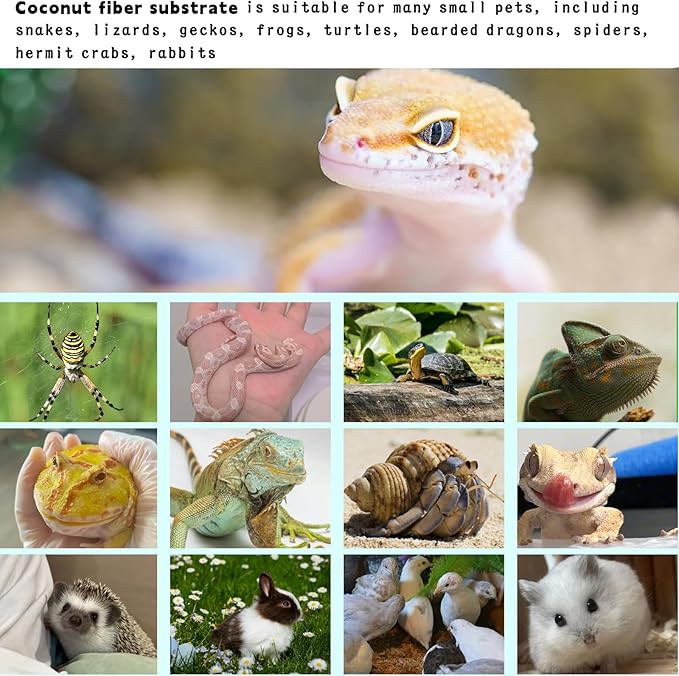 Hamiledyi 118x11.8in Reptile Carpet Coconut Fiber Substrate Large Snake Bedding Coco Liner Roll Mat for Bearded Dragon Tortoise Lizard Habitat Pad Garden Decoration